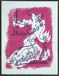 Andre Masson: 'Le d�part' (Der Aufbruch, Abschied, die Abreise) Original-Lithographie 1972, Mourlot - Werke