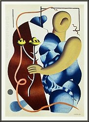 Fernand Léger: Femme tenant une fleur (Frau mit Blume in der Hand) 1955, Mourlot - Lithographien | Werke