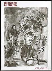 Marc Chagall: Derriere le miroir 225 von 1977, Original Lithographie 'Das Dorf' (Le village) - DLM | Originale