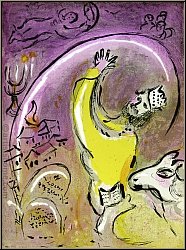 Marc Chagall: Salomon - Die K�nige, 1956, Original-Lithographie f�r Verve Bilder zur Bibel - Werke | Drucke
