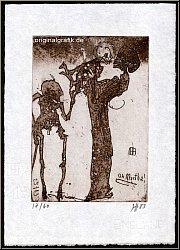 Horst Janssen: Oh, Martha! 1983 Radierung aus Nihil ut umbra