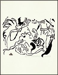 Wassily Kandinsky: Jüngster Tag Holzschnitt auf Arches für Klänge