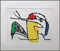 Joan Miro: 'Emanzipation des Katzenschwanzes' 'l'�mancipation d�finitive de la queue du chat' 1978 Radierungen