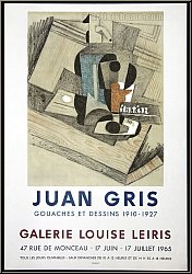 Juan Gris: Galerie Louise Leiris 1965, Gouaches et Dessins 1910-1927, Lithographie Mourlot - K�nstlerplakate
