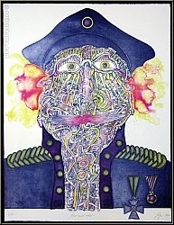 Bernhard J�ger: Recht und Ordnung Justiz 1972, Lithographie signiert