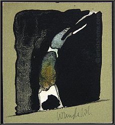 Paul Wunderlich: La Lune en Rodage 1962, signiert, Unikat für 'Aus meinem Skizzenbuch' - Werke | Originale