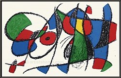 Joan Miro: �Schlafender L�we�, 1975, Original Lithographie VIII