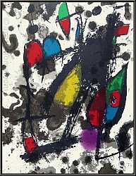 Joan Miro: �Mutiges M�uschen� Original Lithographie, 1975