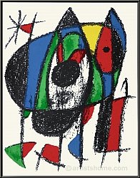 Joan Miro: �Katze auf Abwegen�, 1975, Original Lithographie V