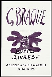Georges Braque: Estampes - Livres, Adrien Maeght, K�nstlerplakat