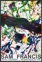 Sam Francis: Plakat 'Metaphysique du vide' f�r Michel Waldberg, Original-Lithographie 1986 auf B�tten | Poster