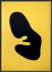 Hans (Jean) Arp: Holzschnitt Ultimistisch 1965, schwarze Abstraktion mit sanften Rundungen, embryonaler Körper