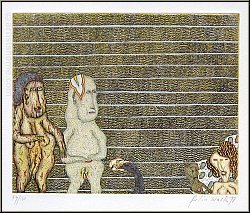 Felix Waske: Blick ins Nichts, Radierung mit Aquatinta f�r 'Journey to Soul' 1978, signiert | Druckgrafik