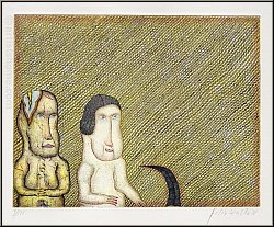 Felix Waske: Stilles Gl�ck, 1978, Kaltnadel-Radierung f�r 'Journey to Soul' signiert | Druckgrafik | Bilder