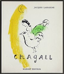 Marc Chagall: Der Hahn und die Mondsichel (Le Coq au Croissant), Original-Lithographie 1957 | Fr�he Werke