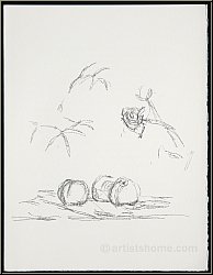 Alberto Giacometti: Original-Lithographie 'Fleurs' Arches B�tten, Mourlot 'Souvenirs et portraits d'artistes'