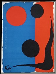 Alexander Calder: Komposition Rot und Blau, 1966 Original-Lithographie f�r Maeght und Redfern | Werke | Drucke