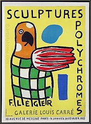 Fernand Léger: Sculptures polychromes, Galerie Louis Carré 1953, Lithographie - Künstlerplakate | Originale