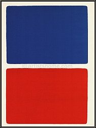 Ellsworth Kelly: Blau �ber Rot, 1966 Rechtecke, Original-Lithographie f�r Maeght und Redfern - Werke | Drucke