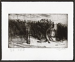 Klaus Fu�mann: Beveroe 1987, Radierung und Kaltnadel, handsigniert