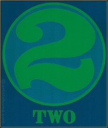 Robert Indiana: 'Numbers' 1968 - Two - Zwei, gr�ne '2', Serigraphie (Siebdruck), Domberger - Werke | Drucke