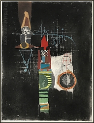 Johnny Friedlaender: Radierung 'Fugue miroir' Spiegelfuge 1978, Johann Sebastian Bach, signiert - Originale