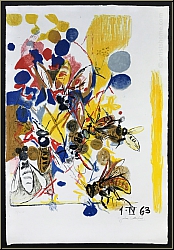 Graham Sutherland: Bees (Bienen) 1963 Original-Lithographie signiert, Bienensterben, signiert - Werke | Drucke