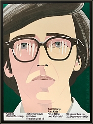 Alex Katz: 'Kenneth Koch' Portrait Of A Poet, 1970 Original-Lithographie, Ausstellungsplakat - Drucke | Grafik