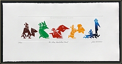 Jean Sariano: 'The Chase Manhattan Band' 1979, Prägedruck, Radierung, signiert - Bilder | Originale | Drucke