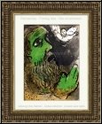 Marc Chagall: Der betende Hiob, Original-Lithographie, Bilder zur Bibel, 1960, Hiobsbotschaft | Drucke | Werke
