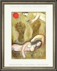 Marc Chagall: Boas erwacht und sieht Ruth zu seinen F��en 1960, Originallithografie f�r Verve Bilder zur Bibel