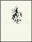 Marc Chagall: Hagar in der W�ste, Bibel 1960, Lithographie - Sohn Ismael, Armut, Abraham und Sara - R�ckseite