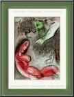 Marc Chagall: 'Eva wird von Gott verdammt' Original-Lithographie f�r Bilder zur Bibel, 1960 - Werke, Originale