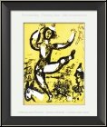 Marc Chagall: 'Der Zirkus' Le Cirque, 1960, Original-Lithographie, Clowns mit Esel auf Gelb - Werke | Drucke