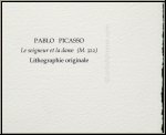 Pablo Picasso: Le seigneur et la dame, 1972, Original-Lithographie f�r 'Souvenirs et portraits d'artistes'