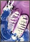 Marc Chagall: Moses Gesetzestafeln, 1956, Original-Lithographie Bibel