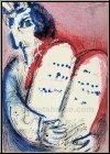Marc Chagall: Moses 10 Gebote, 1956, Original-Lithographie Verve Bibel