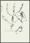 Marc Chagall: Moses 10 Gebote, 1956, Original-Lithographie f�r Bilder zur Bibel, Gesetzestafeln | Werke