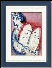 Marc Chagall: Moses 10 Gebote, 1956, Original-Lithographie f�r Bilder zur Bibel, Gesetzestafeln | Drucke