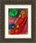 Marc Chagall: K�nig David und Absalom, Original Lithographie, 1956 - Verve La Bible | Bibelillustrationen