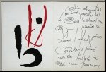 Joan Miro: Der Hund bellt den Mond an (Le chien aboyant � la lune r�veille le coq) 1952, R�ckseite des Werks