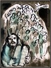 Marc Chagall: Moses und sein Volk - Original(!)-Lithografie 1973