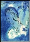 Marc Chagall: Abraham und Sarah, Original Lithographie Bibel 1956