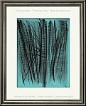 Hans Hartung: L 127, 1964, Original-Lithographie, Abstraktion in schwarz auf T�rkis - Kunst | Werke | Drucke