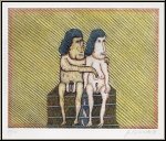 Felix Waske: Reise ins Innere, Gl�ckliches Paar, Radierung signiert