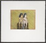 Felix Waske: eine der erotisch-frechen Radierungen (Vertauschte Rollen) f�r 'Kupferne Erz�hlungen' | Bilder