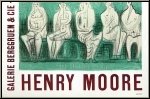 Henry Moore: Galerie Berggruen & Cie, 1957 Seated Figures, Original-Lithographie - K�nstlerplakate Moulot