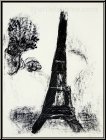 Marc Chagall: Place de la Concorde, 1952, f�r Verve 'Vision de Paris' Eiffelturm Blumenstrau� - Originale