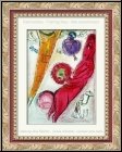 Marc Chagall: Eiffelturm und Esel, Paris 1954, Original-Lithographie f�r Derriere le miroir - Bilder | Drucke