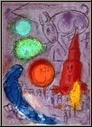 Marc Chagall: Saint-Germain-des-Pr�s, Paris 1954 Original-Llithografie